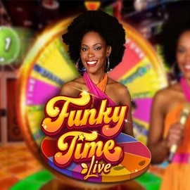 Funky Time online game logo by Evolution on casinonightluck.uk
