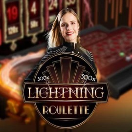 Lightning Roulette logo by Evolution at Night Luck Casino