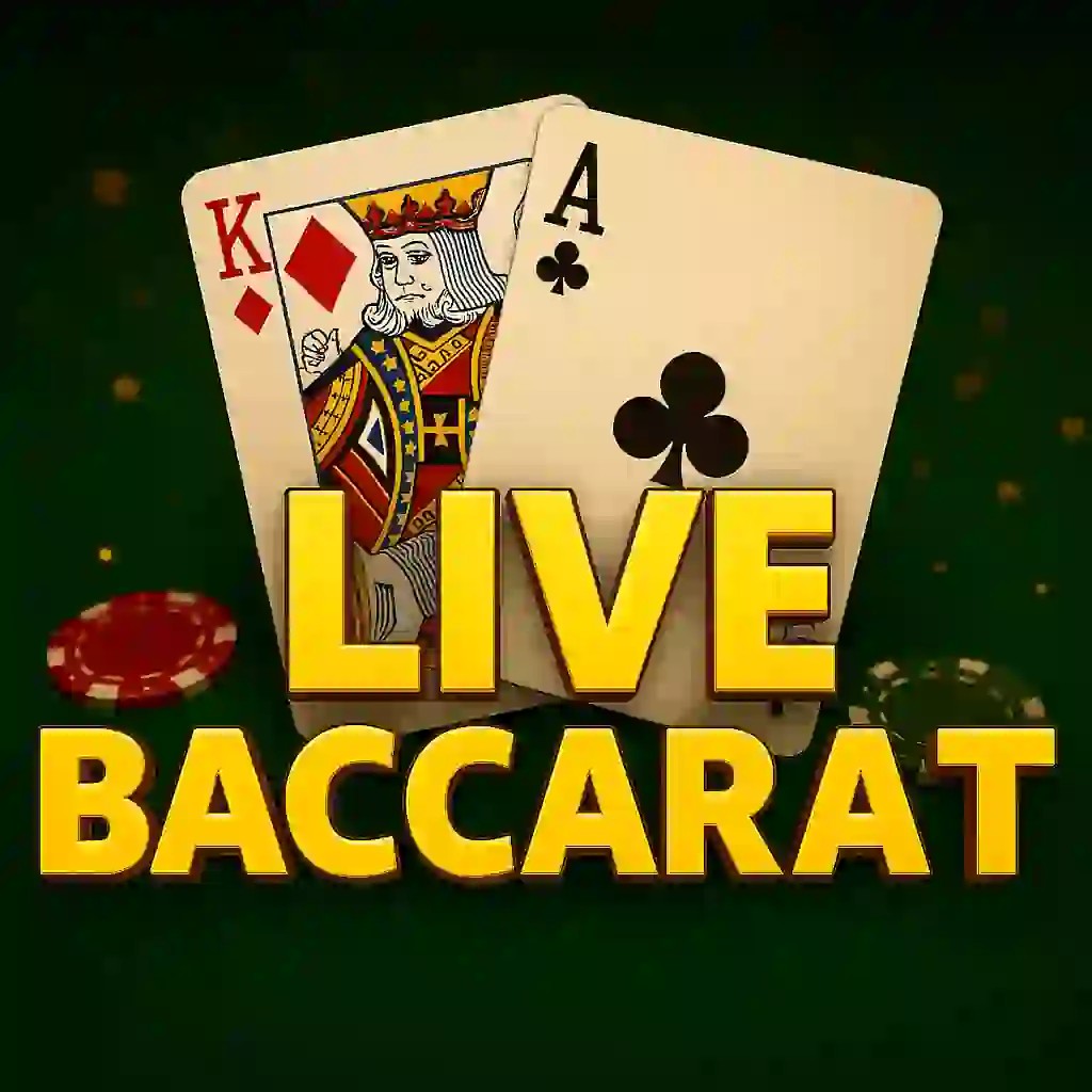 Live Baccarat logo by Evolution at Night Luck Casino
