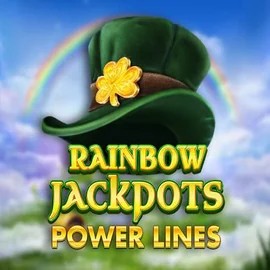 Rainbow Jackpots Power Lines by Red Tiger Gaming, showcased at casinonightluck.uk – game logo