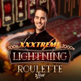 Official Live Casino logo: XXXtreme Lightning Roulette by Evolution at Night Luck Casino